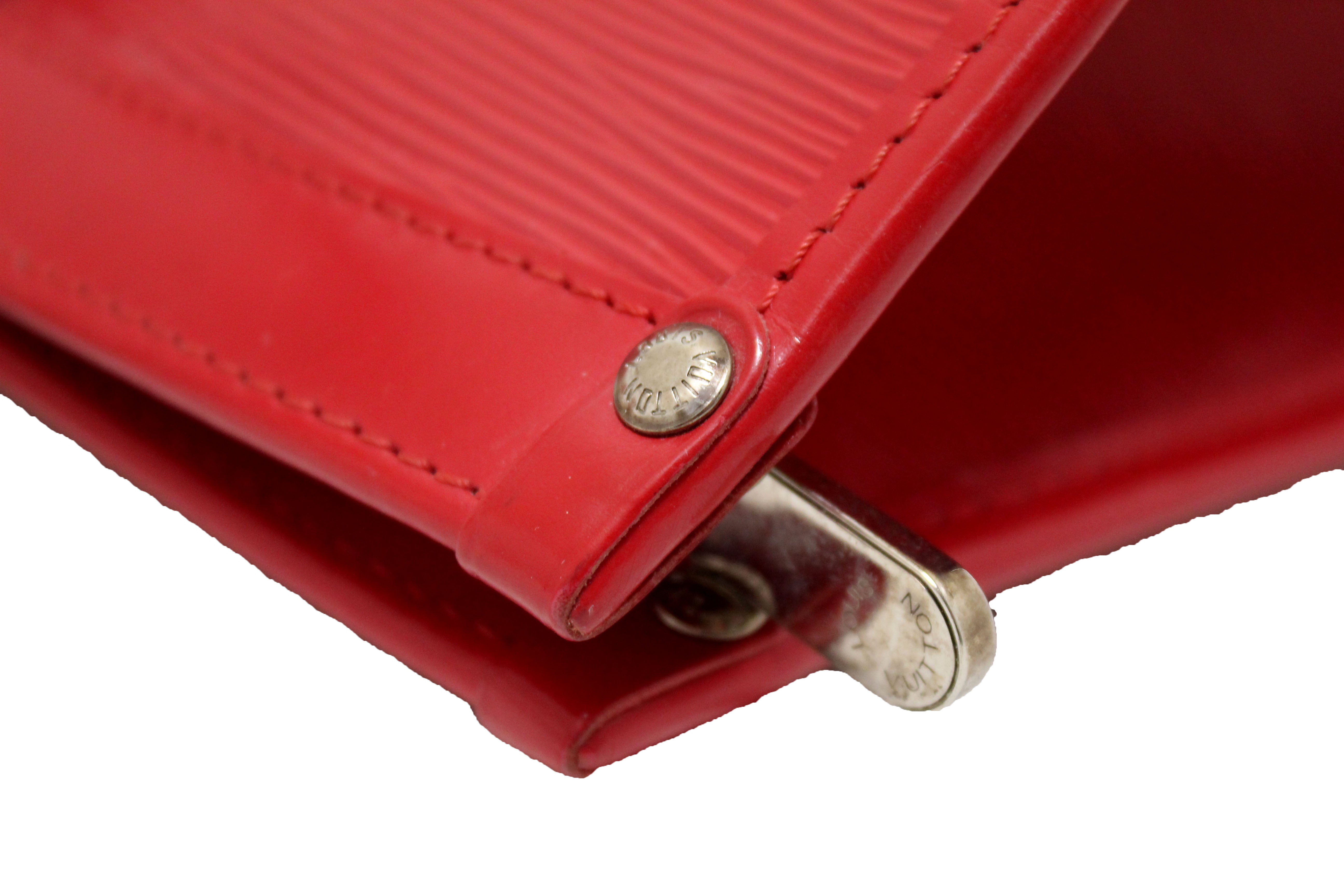 Authentic Louis Vuitton Red Epi Leather Madeleine PM Handbag - Luxury Crossbody Purse for Women, Perfect for Work, Travel & Evening Events