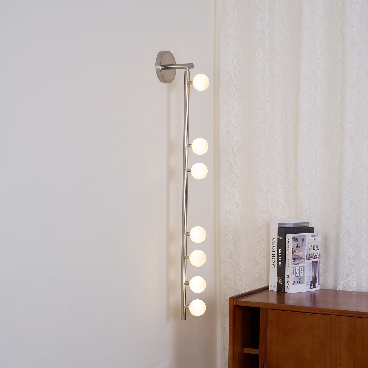 Brass Glass Tube Plug-in Wall Sconce Light - Vintage Industrial Style for Bedroom, Living Room, or Hallway Lighting