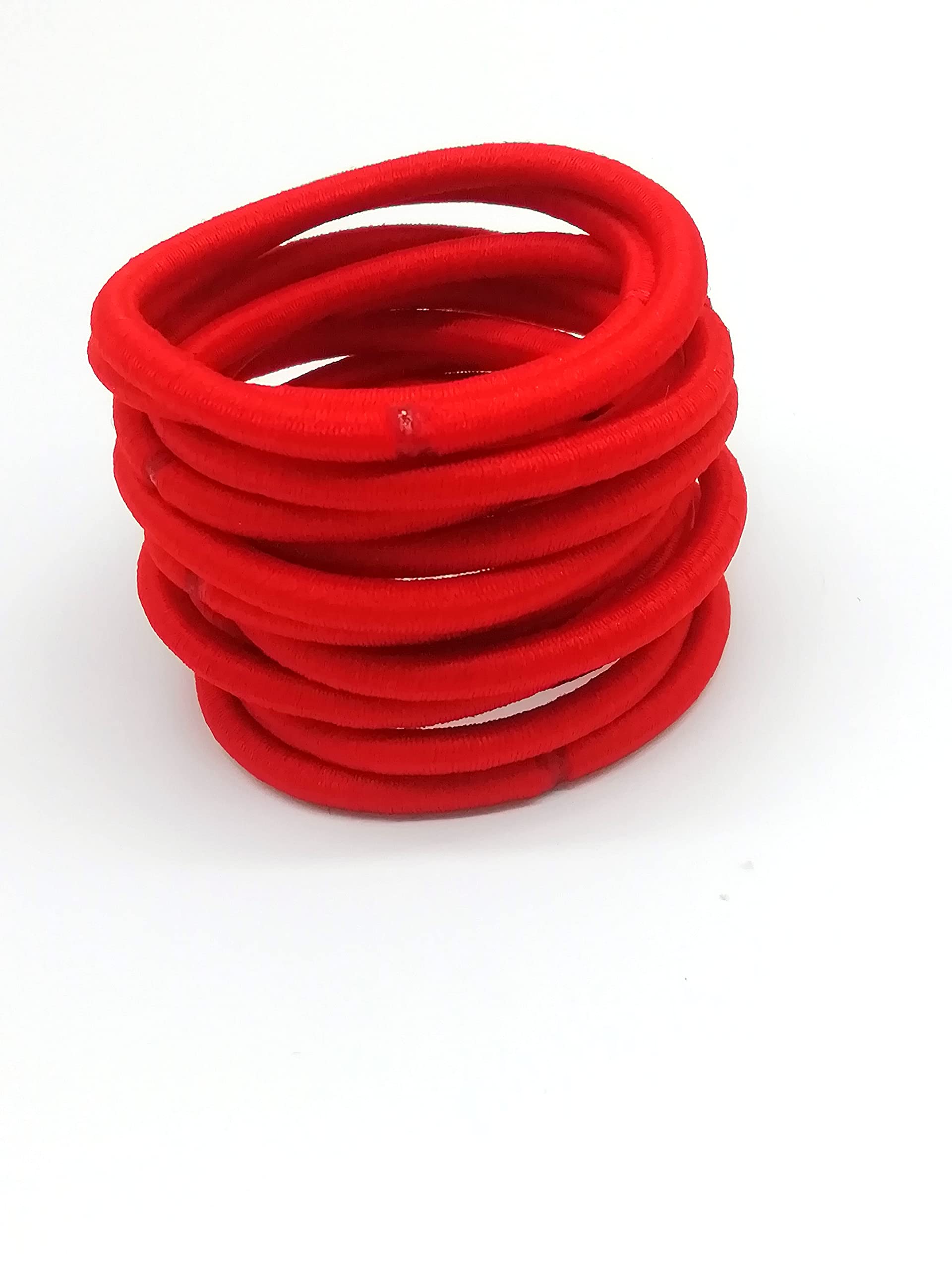 La Petite Princesse Thick Red Hair Bobbles - 36 Pack Elastic Hair Bands for Women & Girls, School Uniform Ponytail Holders, Hair Accessories for Daily Use, Sports & Special Occasions