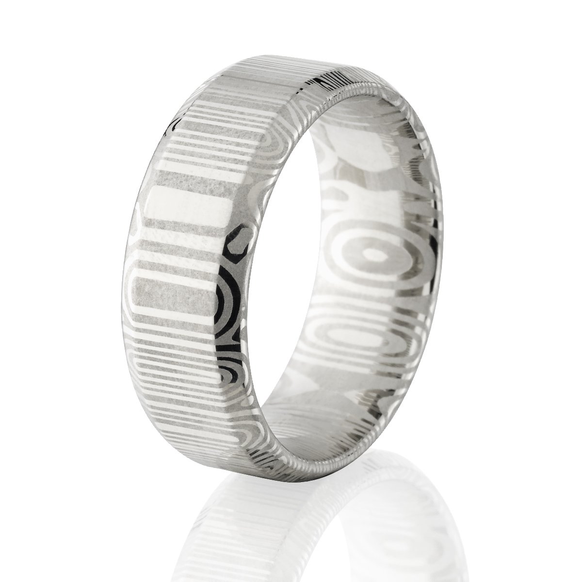 Premium Damascus Steel Men's Wedding Rings - Handcrafted Forged Wedding Bands for Grooms - Perfect for Engagements, Anniversaries & Special Occasions