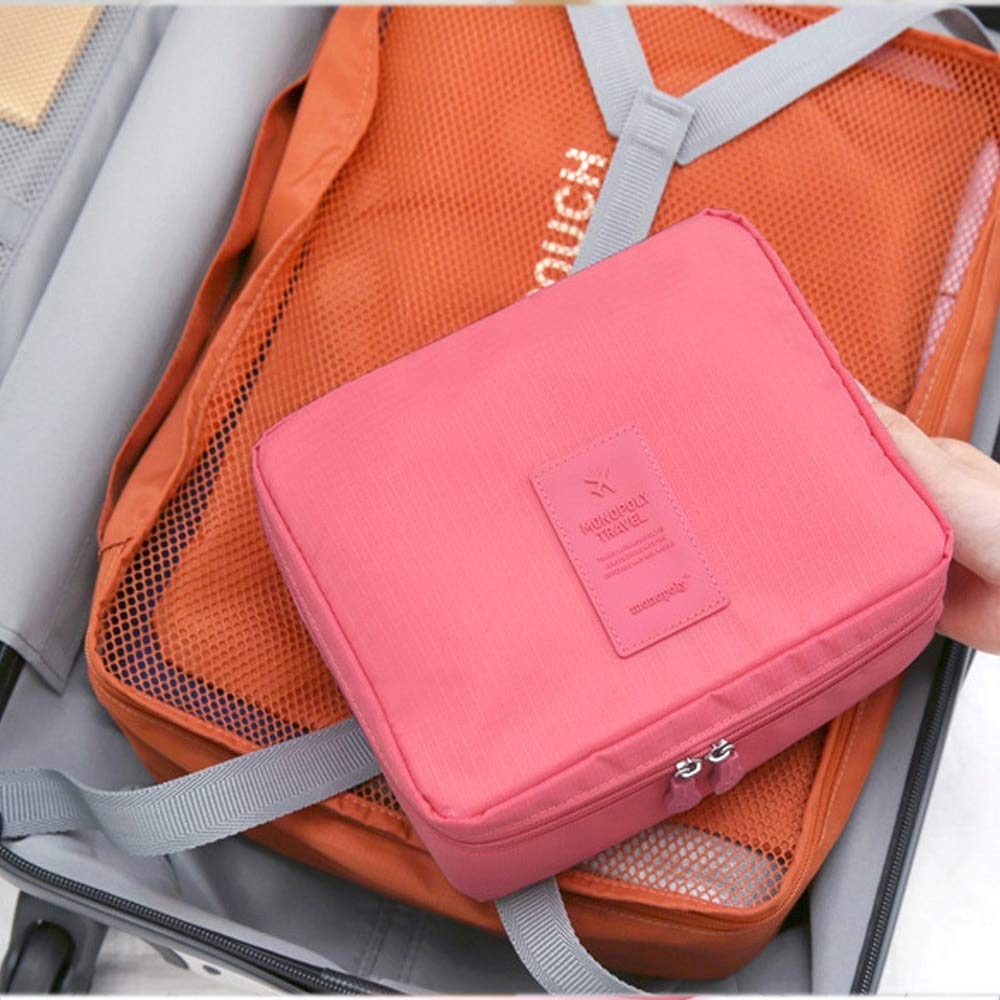 Trexee Foldable Travel Toiletry Bag for Women - Waterproof Cosmetic Organizer, Portable Makeup Pouch for Bathroom Storage | Perfect for Vacation, Gym, Camping & Business Trips
