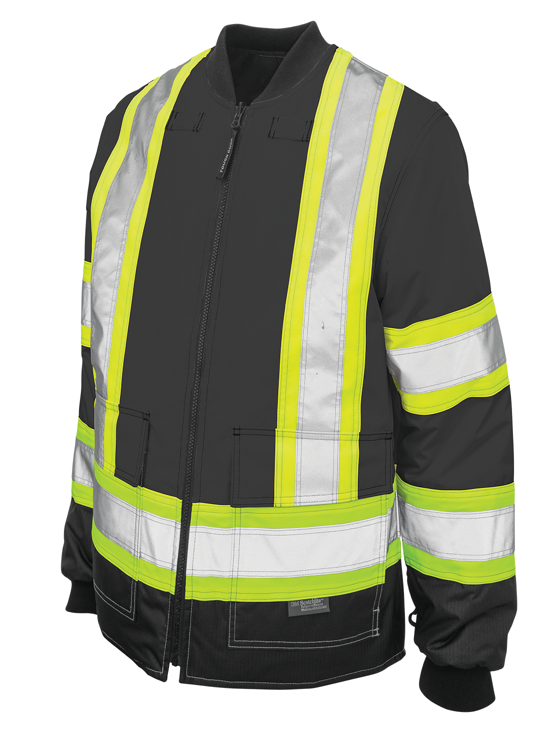 Tough Duck 4-in-1 High Visibility Safety Jacket S187 - Reflective Work Vest for Construction, Road Workers & Outdoor Activities