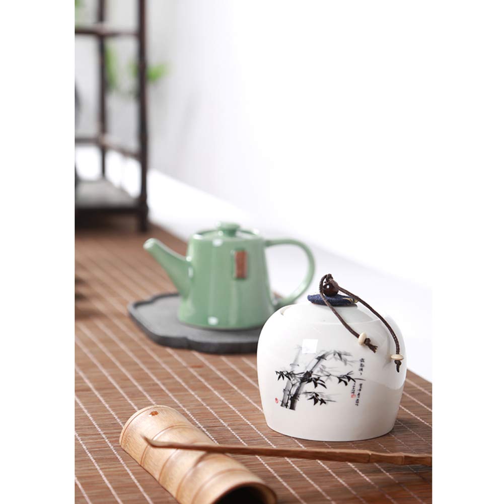 Premium Chinese Style Tea, Coffee & Sugar Storage Containers Set - Airtight Kitchen Canister Jars with Lids for Organizing Pantry, Countertop & Dining Table Decor