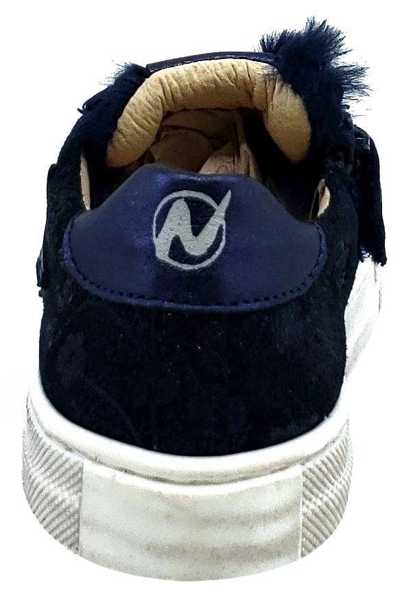 Naturino Girls' Blue Glitter Zip-Up Sneakers - Stylish & Comfortable Shoes for School, Play & Everyday Wear