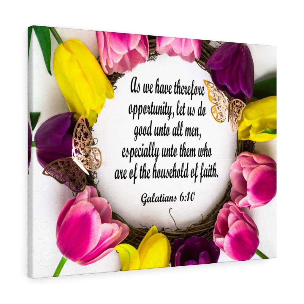 Galatians 6:10 Christian Wall Art - Bible Verse Print Ready to Hang - Inspirational Scripture Home Decor for Living Room, Bedroom & Office - Perfect Gift for Faith-Based Households