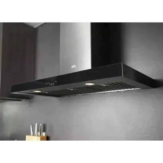 AEG 90cm Stainless Steel Range Hood with Canopy - Powerful Kitchen Ventilation for Smoke & Odor Removal - Perfect for Modern Home Cooking