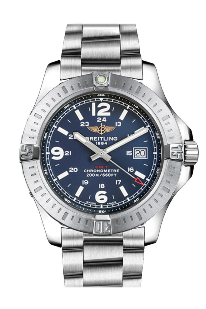 Breitling Colt Quartz 44mm Men's Watch A7438811 - Stainless Steel Case & Bracelet, Water Resistant, Chronograph - Perfect for Diving, Business & Formal Occasions