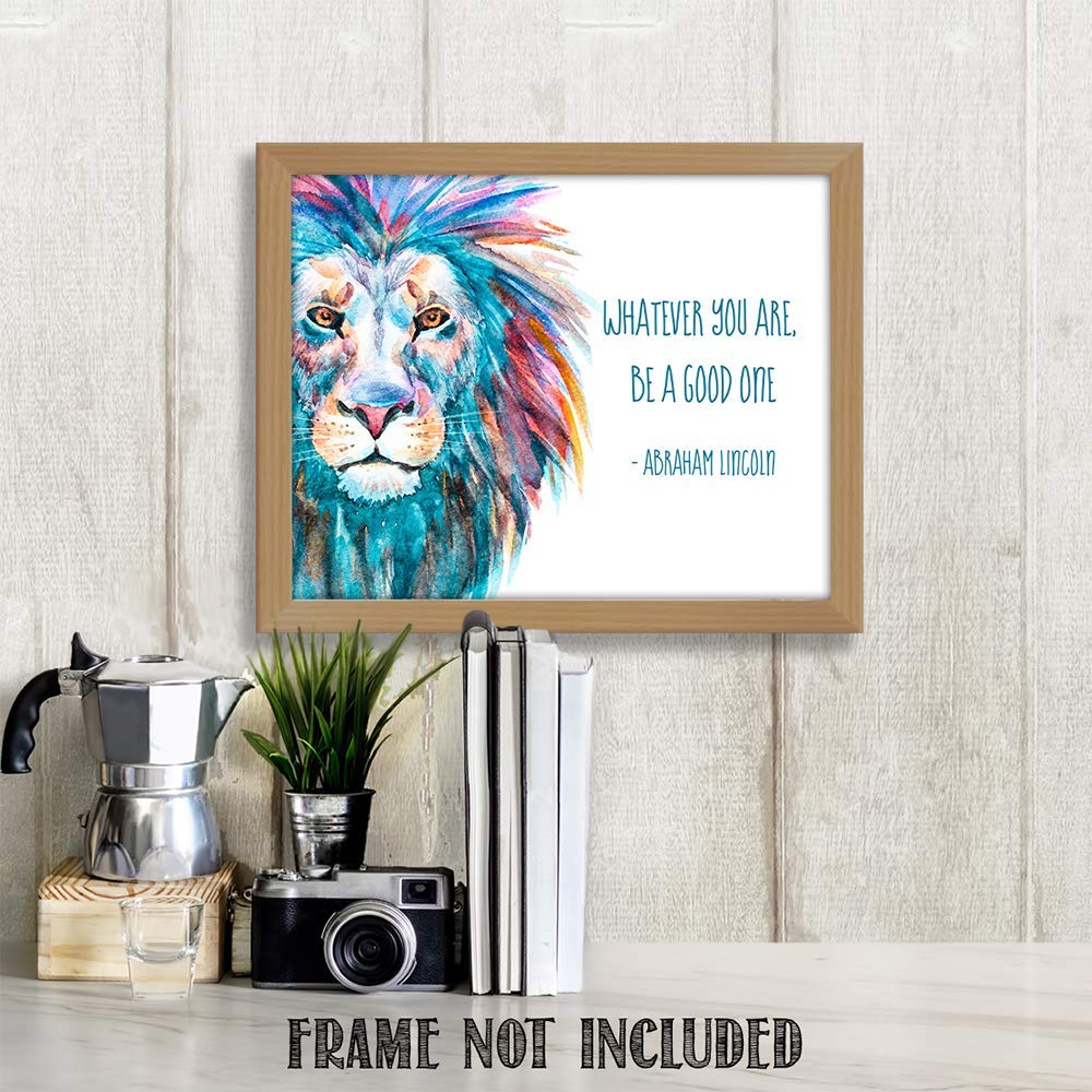 Abraham Lincoln Inspirational Quotes Wall Art - Motivational Poster for Men, Modern Living Room Decor, Positive Office Art & Coach Gifts - Unframed 11x14 Inches - Perfect for Home, Office & Study Room Inspiration