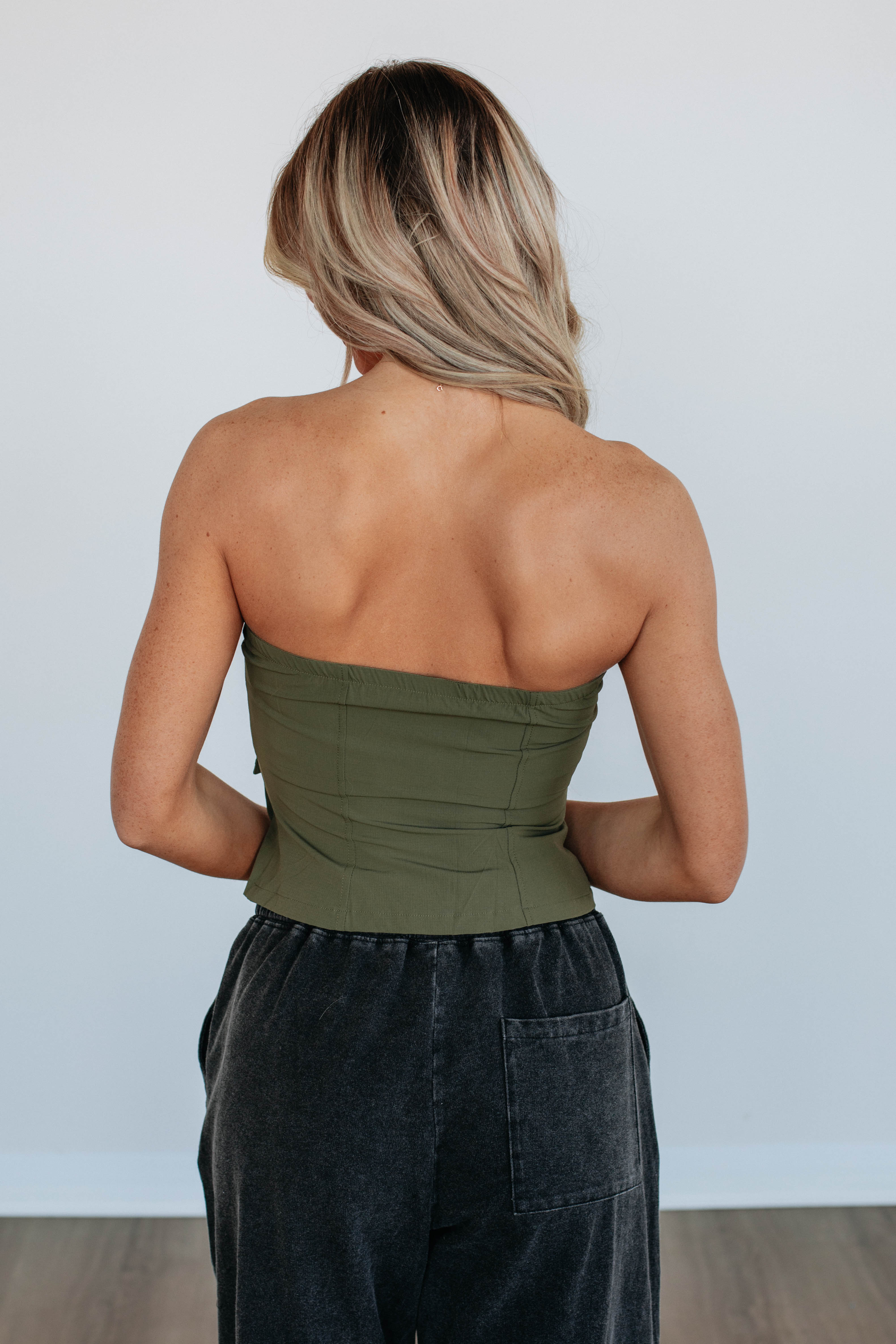 Jule Cargo Top for Women - Dark Olive Green Casual Shirt with Pockets | Perfect for Outdoor Adventures, Travel & Everyday Wear