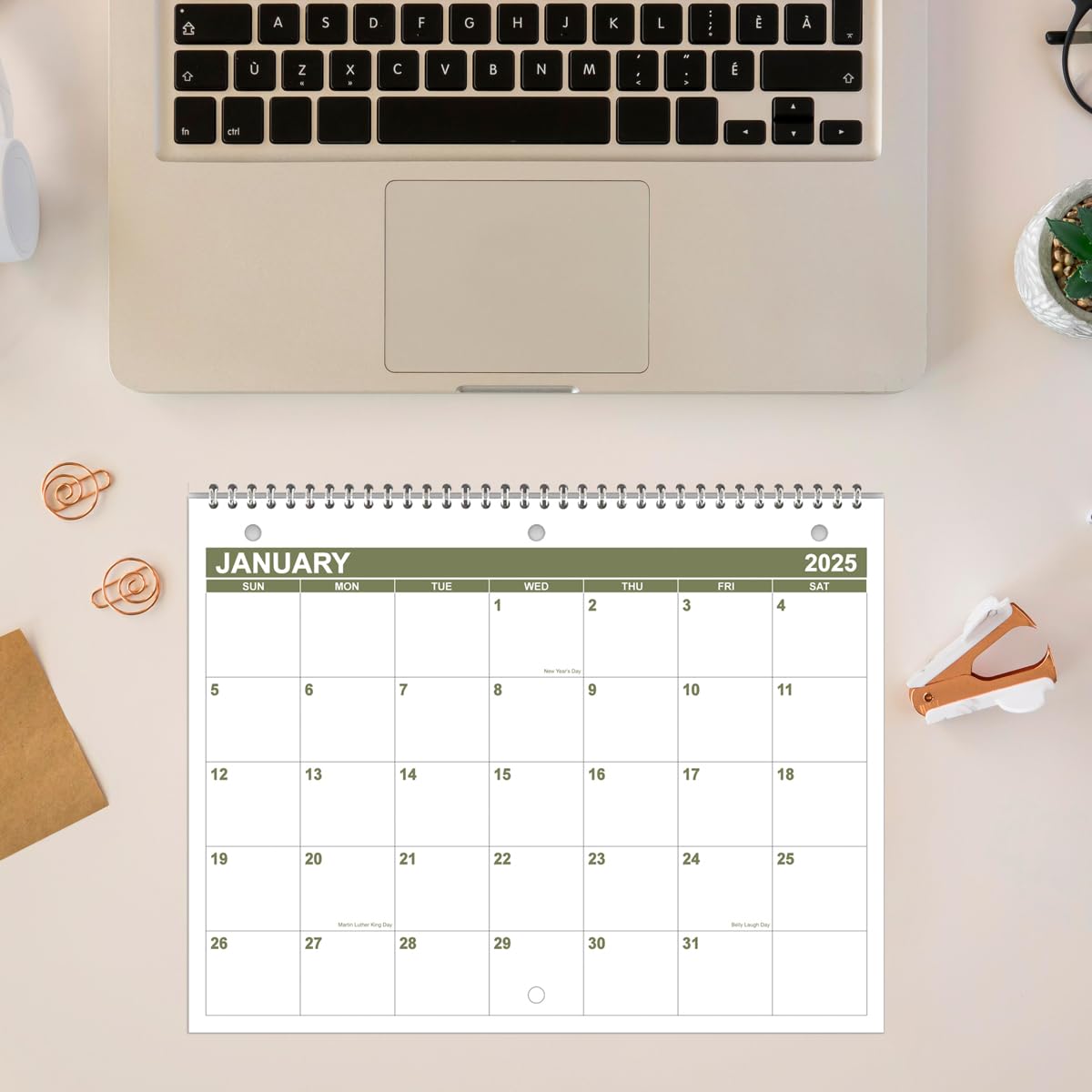 2025-2026 18-Month 3-Ring Binder Calendar (Jan 2025-Jun 2026) | Premium Hole-Punched Wall Planner | 8.5