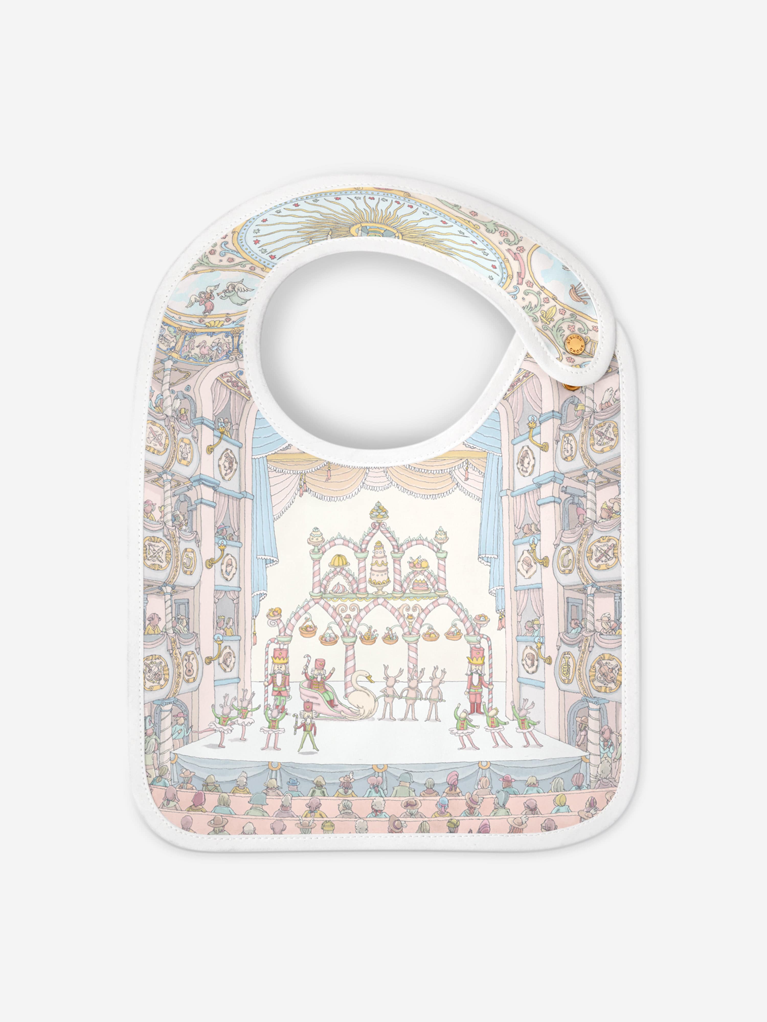 Atelier Choux Premium White Satin Baby Bib - Soft & Absorbent for Feeding, Drooling & Mealtime - Perfect Gift for Newborns & Infants