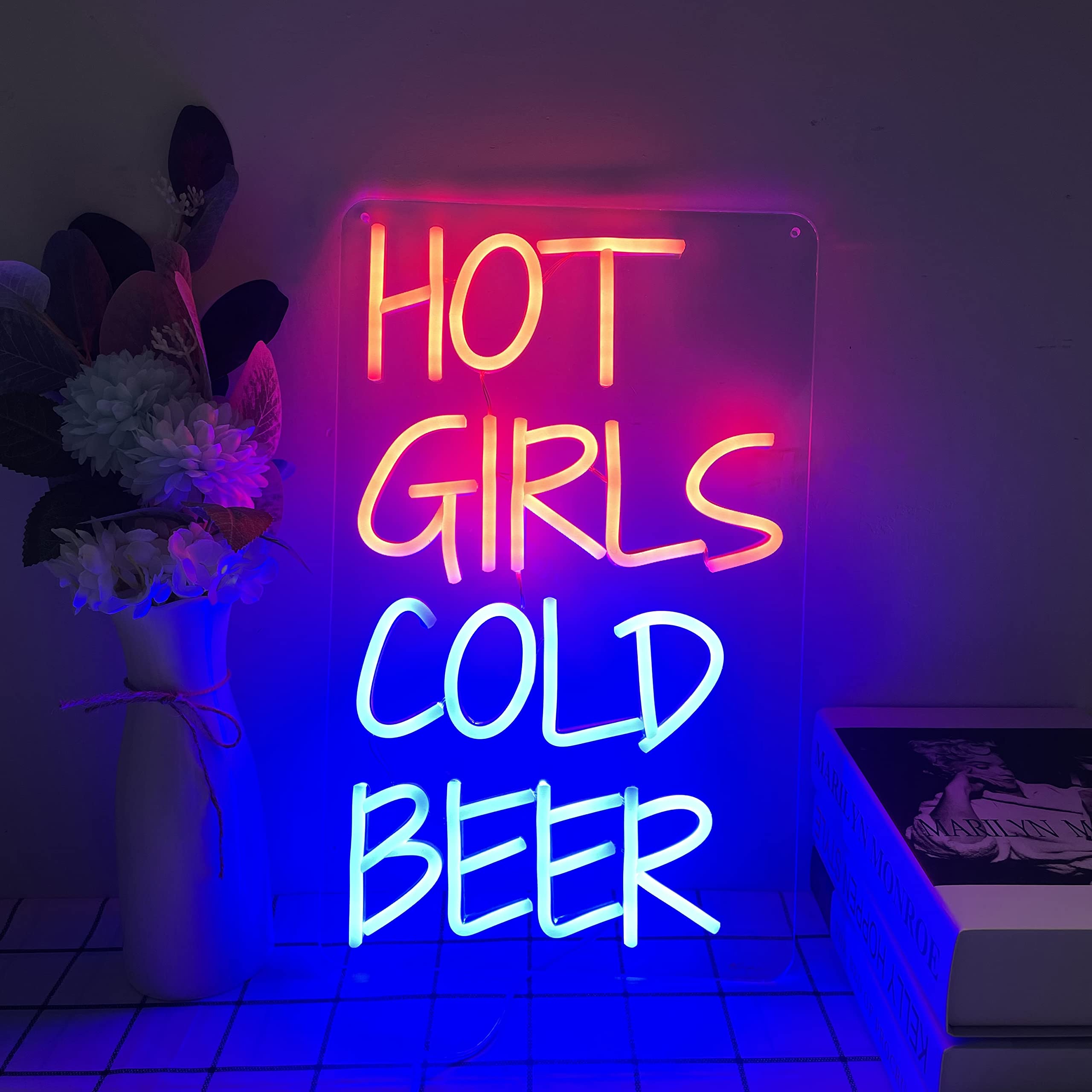 Custom Neon Sign for Bedroom, Wedding, Party & Bar - Personalized Wall Decor Neon Light with 2 Lines (30