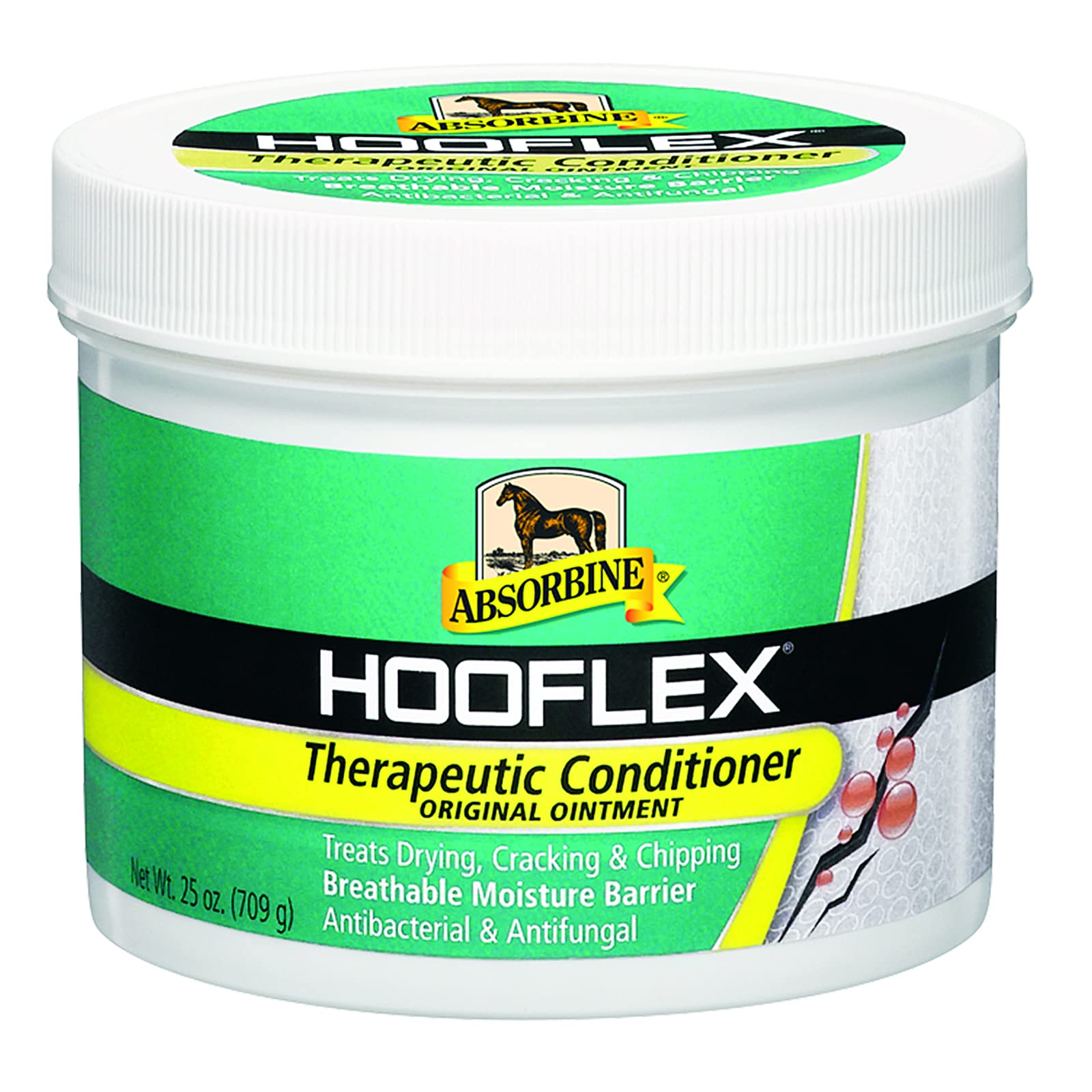 Absorbine Hooflex Therapeutic Hoof Conditioner Ointment - 25oz for Horses | Promotes Healthy Hooves & Prevents Cracking | Ideal for Daily Hoof Care & Show Preparation