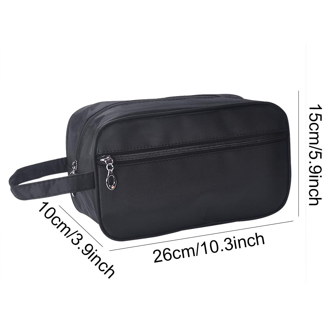 iSuperb® Waterproof Travel Toiletry Bag for Men - Portable Gym & Shaving Organizer (10x6x4 Inch, Black) - Perfect for Business Trips, Camping & Vacation Essentials