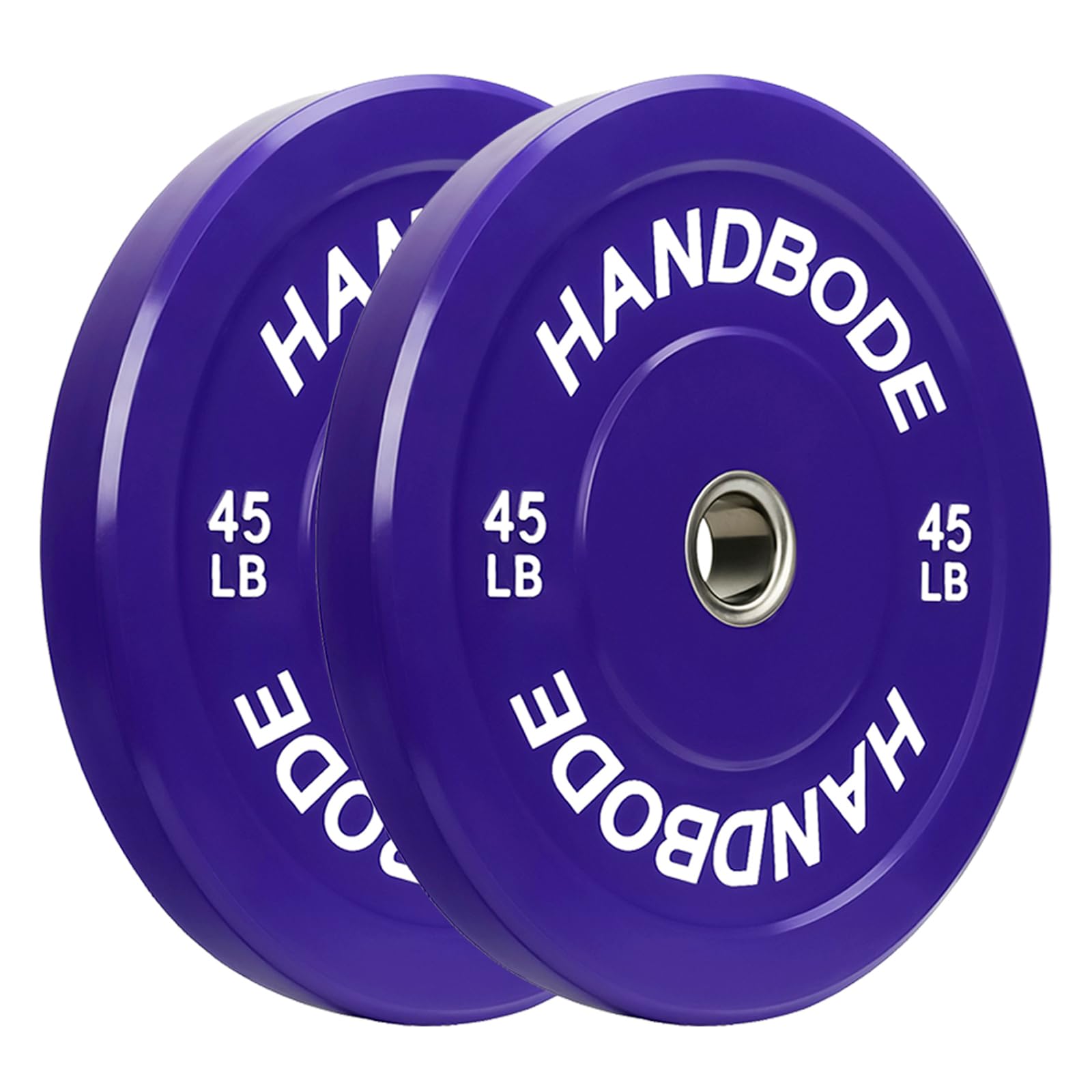 Olympic Weight Plates Set - 2-Inch Colored Bumper Plates (10/15/20/25/35/45/55 lb) for Home Gym & Strength Training - Durable Rubber Weight Lifting Plates for CrossFit, Powerlifting & Functional Fitness