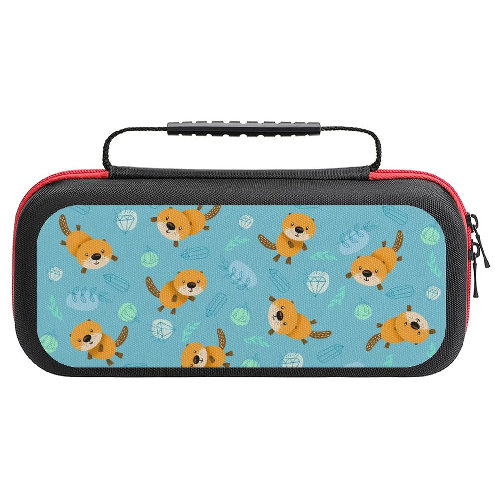 XIANMEI Cartoon Fox Nintendo Switch Carrying Case - Portable Storage Bag with 20 Game Card Slots, Protective Travel Case for Switch Console - Perfect for Gaming On-The-Go & Travel Accessories