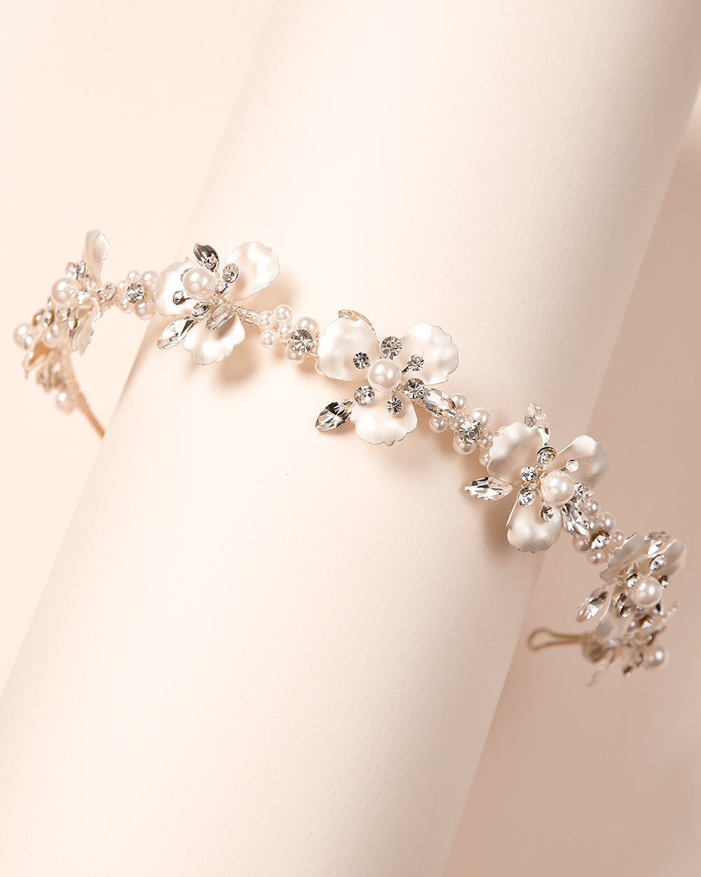 Loreen Pearl Headband for Women - Elegant Crystal Hair Accessory for Weddings, Parties & Special Occasions
