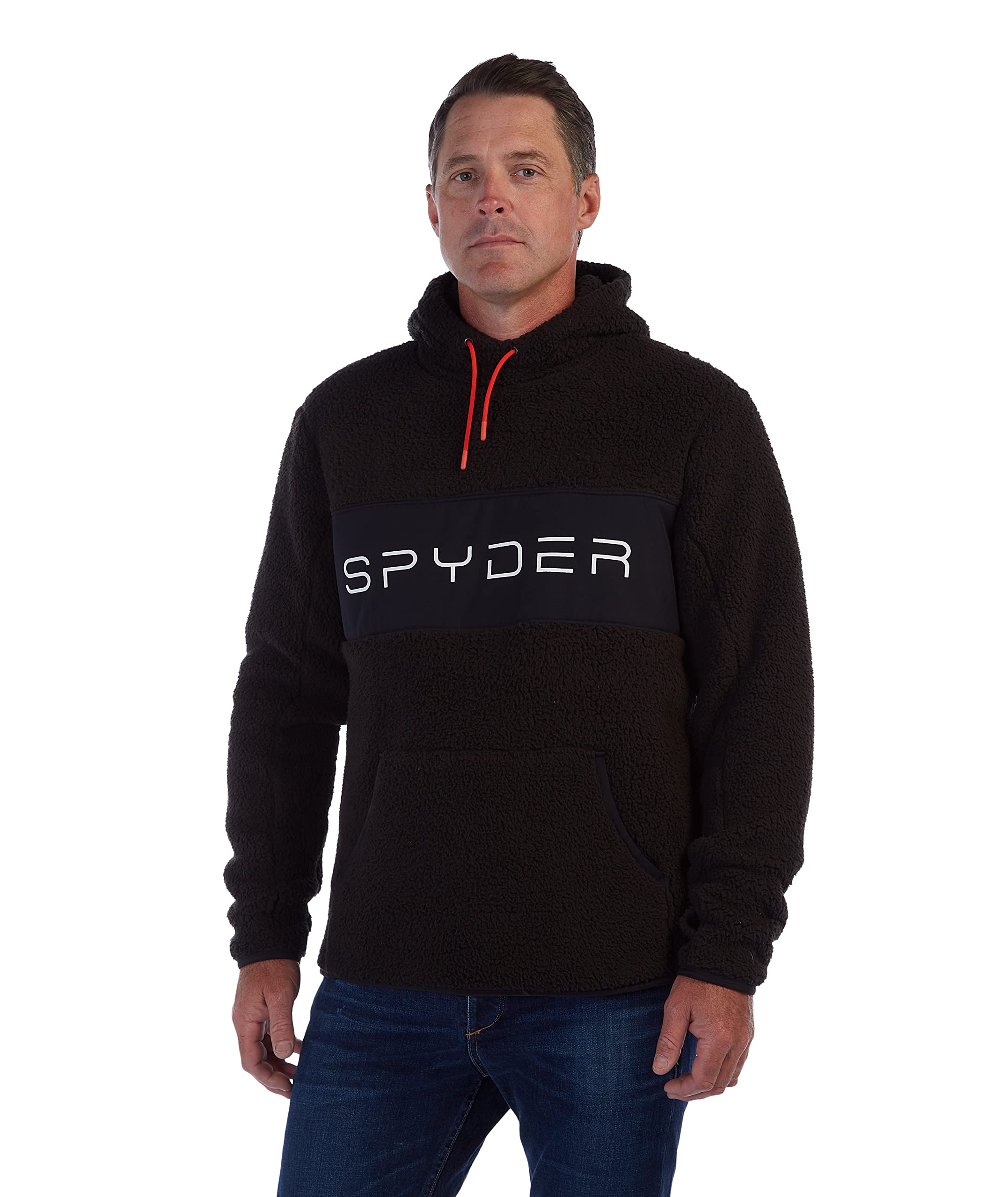 Spyder Men's Vista Hoodie Fleece Jacket - Lightweight Warm Pullover for Outdoor Activities, Hiking & Casual Wear