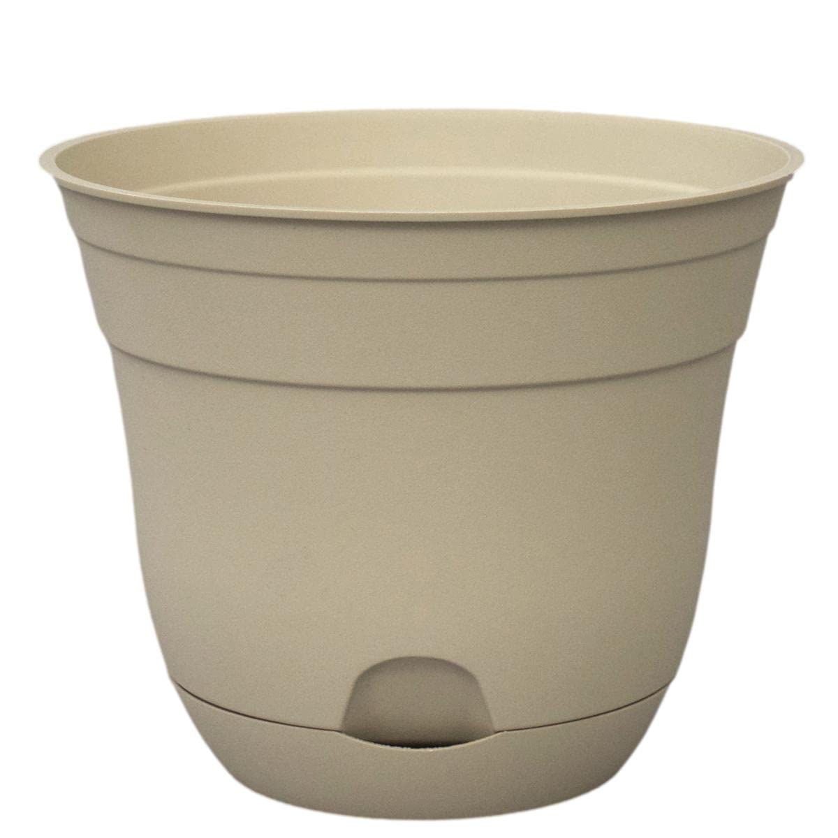 Self-Watering 9.7 Inch Planter Pots for Indoor and Outdoor Plants - Lightweight Mikalo Garden Planter with Stand - Beige Medium Flower Pot (2644975) - Perfect for Home Decor, Balcony Gardening, and Office Plants