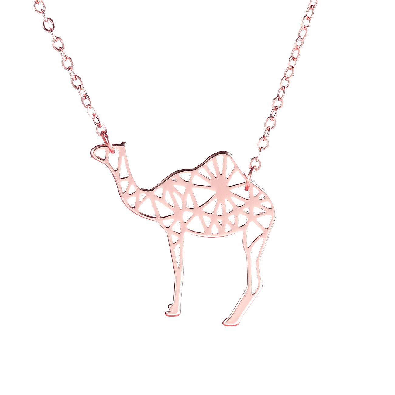 NOUMANDA Origami Camel Necklace - Elegant Hollow Animal Pendant Jewelry for Women | Perfect Gift for Fashion Lovers, Birthday & Anniversary