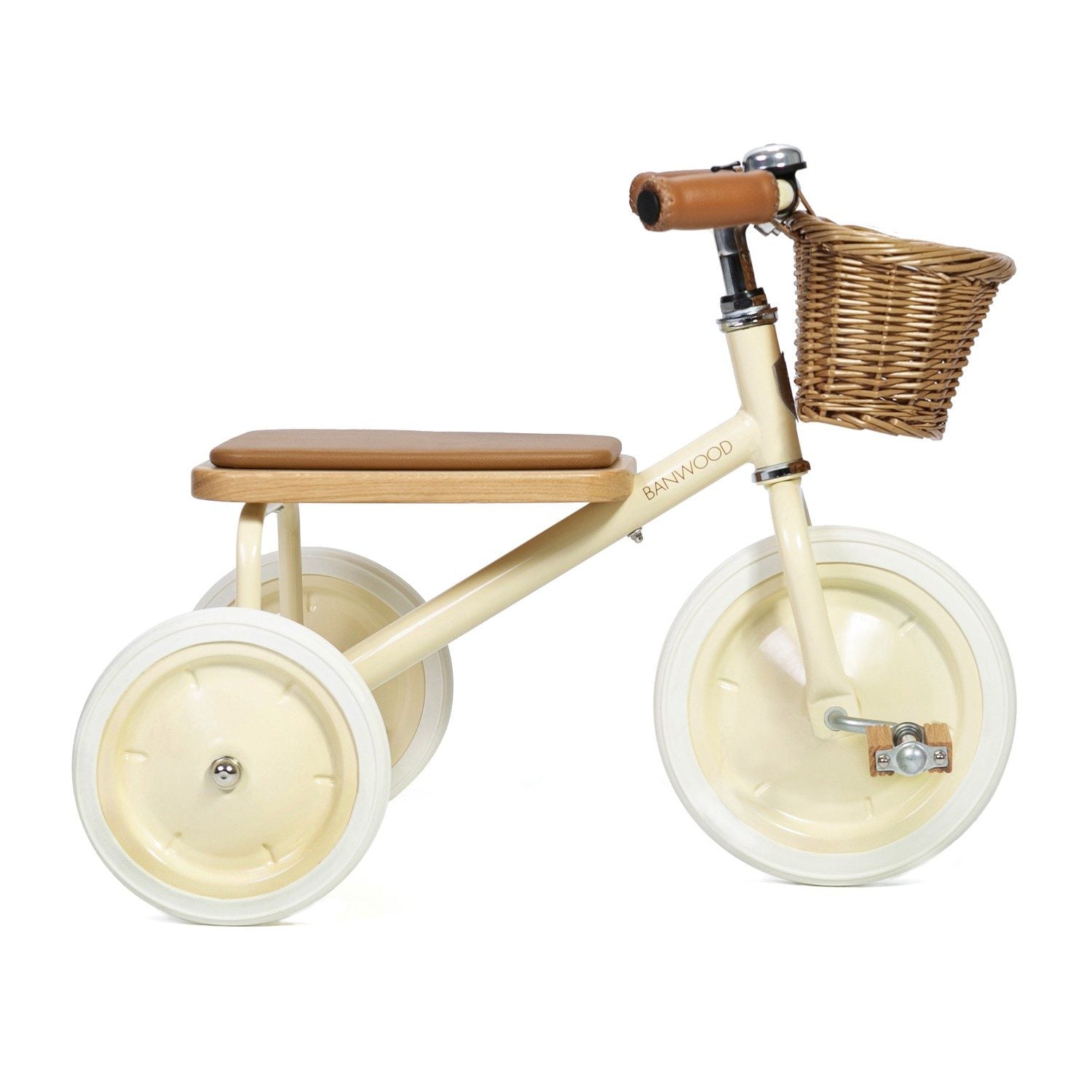 BANWOOD Classic Kids Tricycle - Cream Color Retro Style Trike for Toddlers 1-3 Years | Perfect for Outdoor Play, Park Rides & Backyard Fun