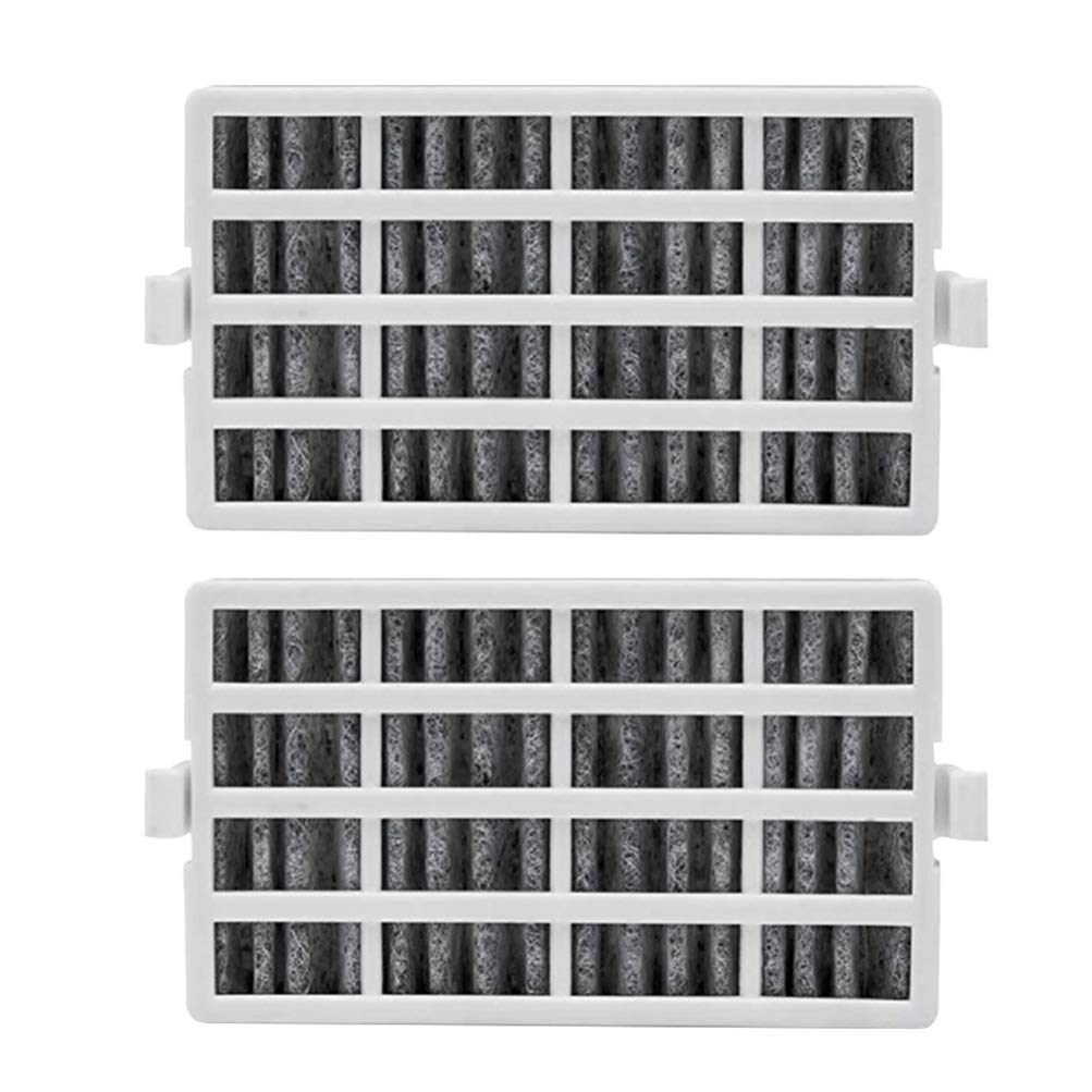 Activated Carbon Refrigerator Air Filter Replacement - 2 Pack Grey Fridge Air Filter Accessories for Odor Removal & Fresh Air - Compatible with Most Refrigerators (Kitchen, Home, Office Use)