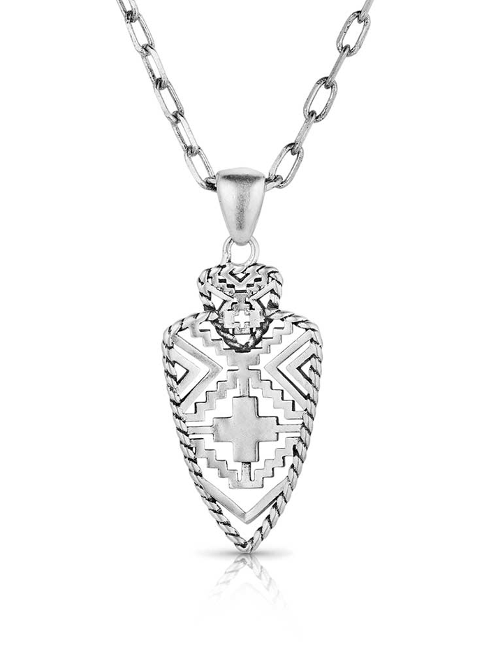 Montana Silversmiths NC5863 Southwest Pattern Women's Sterling Silver Necklace - Perfect for Western Fashion, Boho Style & Native American Jewelry Lovers