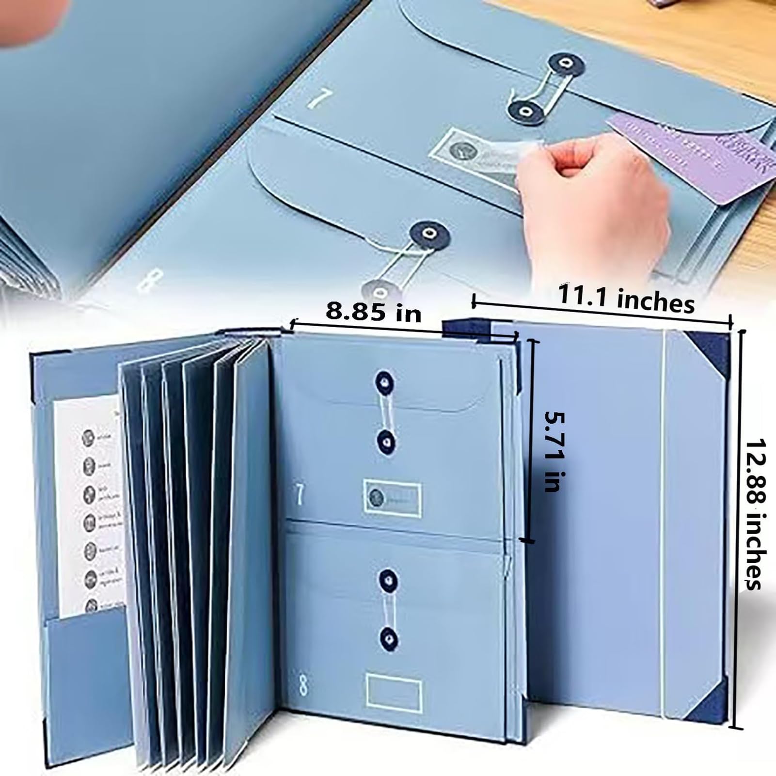 Veleron Life Organizer Binder - Secure Document Holder for Important Papers, Emergency Info, Birth Certificates & Passports | Perfect for Estate Planning, Family Records & Emergency Preparedness
