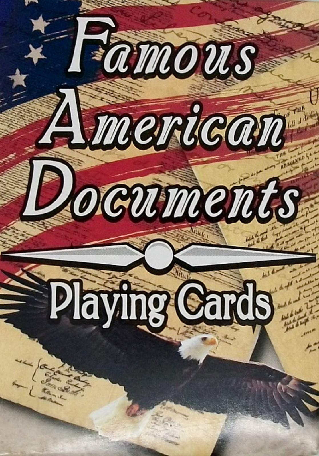 Famous American Historical Documents Souvenir Playing Cards - Collectible Deck for Patriotic Gifts & Educational Games