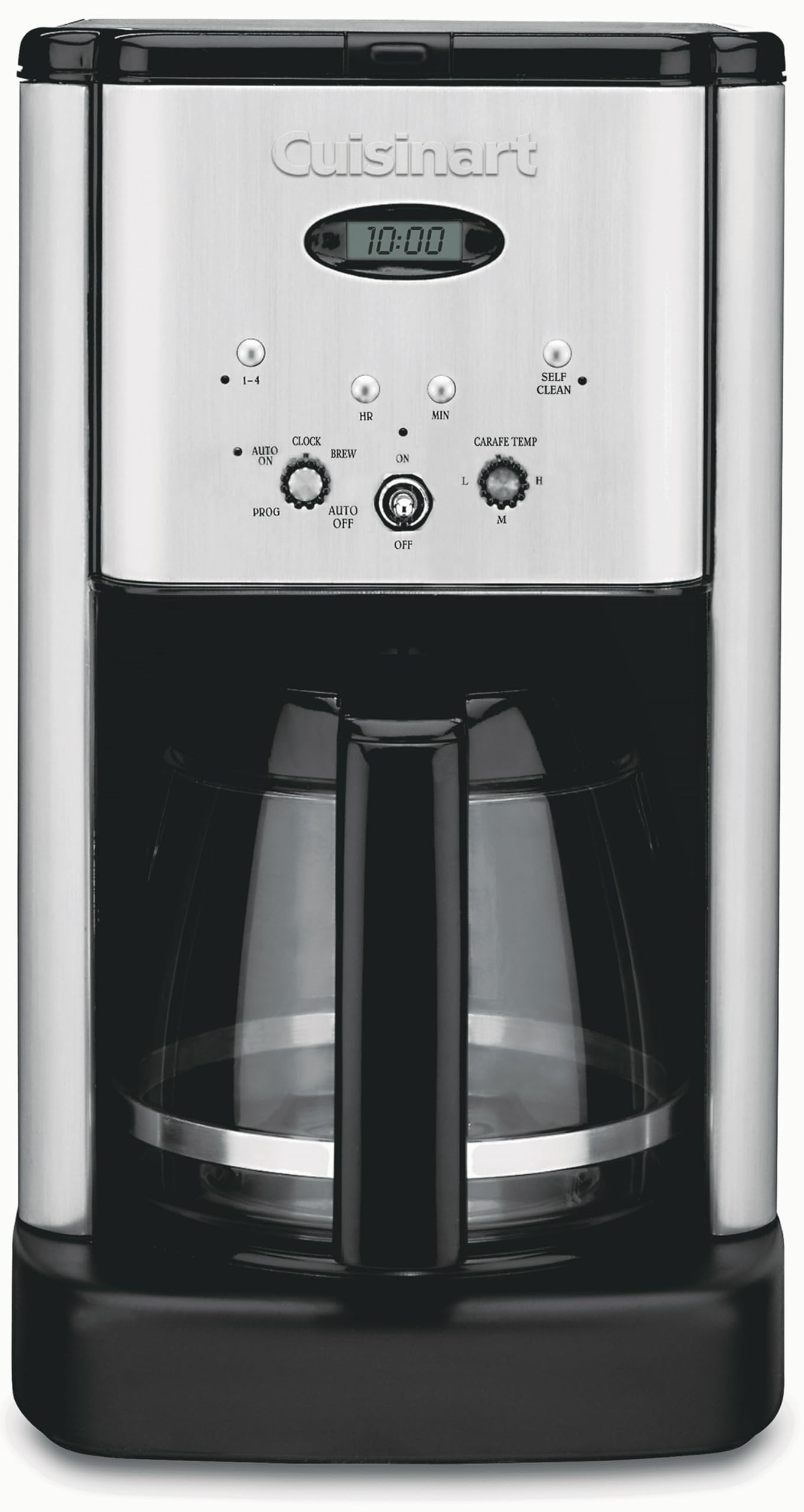 Cuisinart DCC-1200P1 12-Cup Programmable Coffee Maker with Glass Carafe - Brushed Chrome Finish - Perfect for Home, Office & Entertaining
