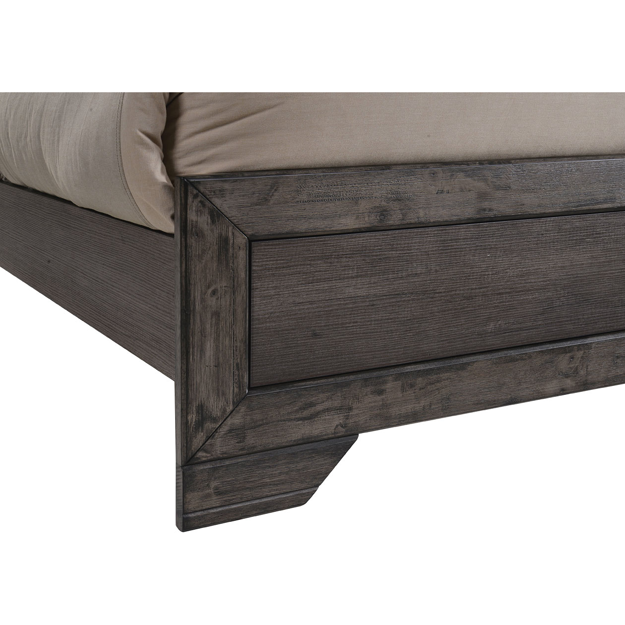 Nathan Panel Bed - Queen Size Wooden Bed Frame with Upholstered Headboard | Modern Bedroom Furniture for Home Decor & Relaxation
