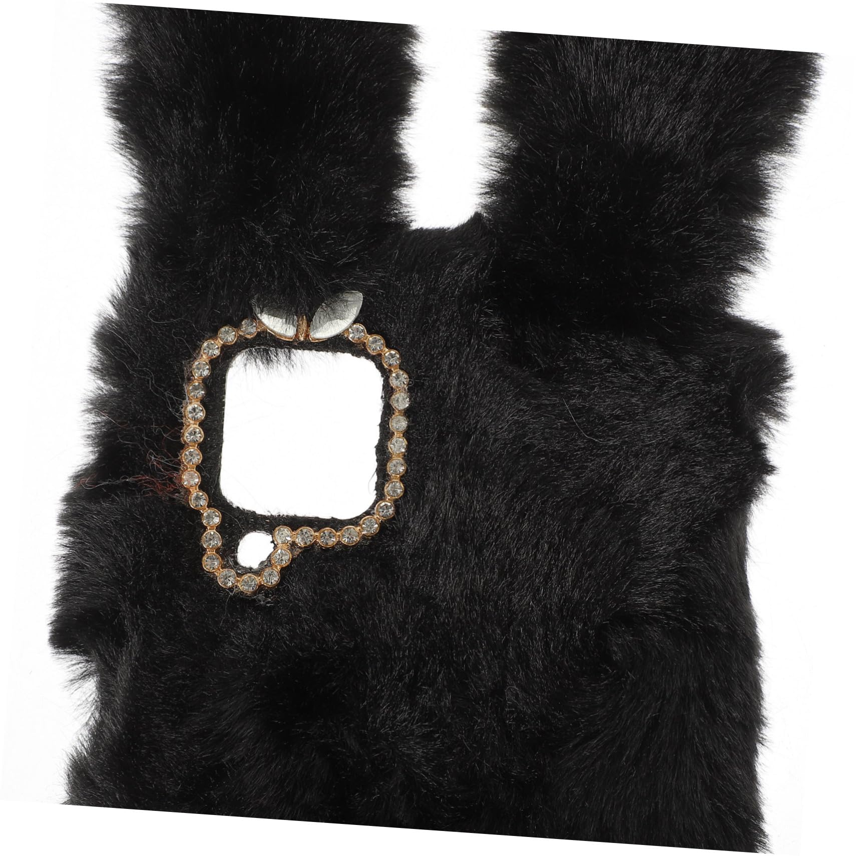 Mikikit Cute Bunny Ear Fluffy Furry Phone Case - Soft Protective Cover Compatible with F12 | Stylish & Durable Phone Accessories for Women & Girls | Perfect for Daily Use, Selfies, and Gift Giving
