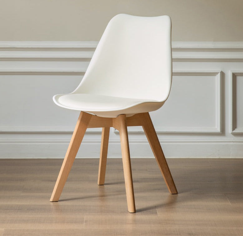 Premium Solid Wood Eames Dining Chairs Set of 4 - Beech & Oak Mid-Century Modern Style - Perfect for Dining Room, Kitchen, Office or Lounge Area