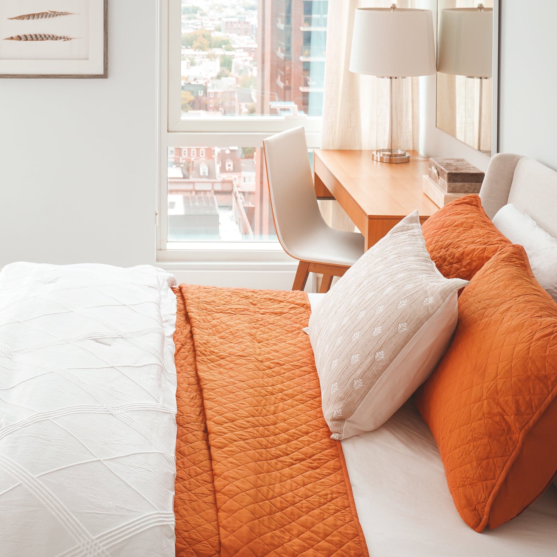 Ava Diamond Oversized Cotton Quilt Set - King Size Bedding with Soft Breathable Fabric for All Seasons | Perfect for Master Bedroom, Guest Room & Cozy Home Decor