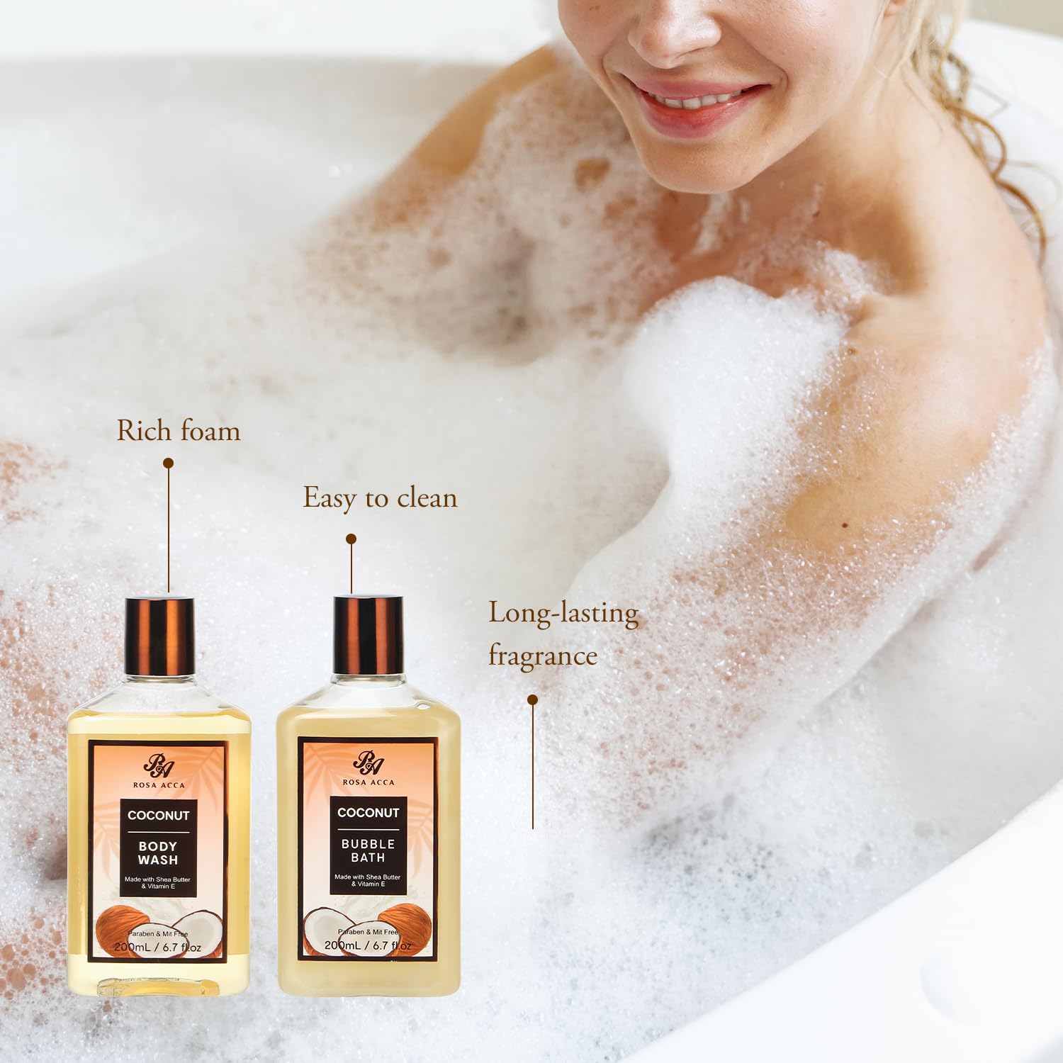 12-Piece Fathers Day Spa Gift Set - Coconut & Almond Scented Bath & Body Care Kit with Body Wash, Bubble Bath, Bath Soak & Manicure Set | Perfect Gift for Mom, Women's Birthday, Her Relaxation & Home Spa Experience