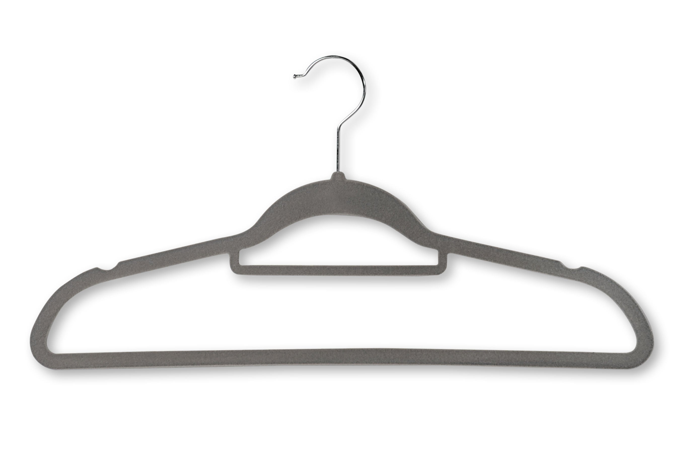 6-Pack Grey Coat Hangers - Heavy Duty Clothes Hangers for Closet Organization & Space Saving - Perfect for Home, Office, or Retail Use