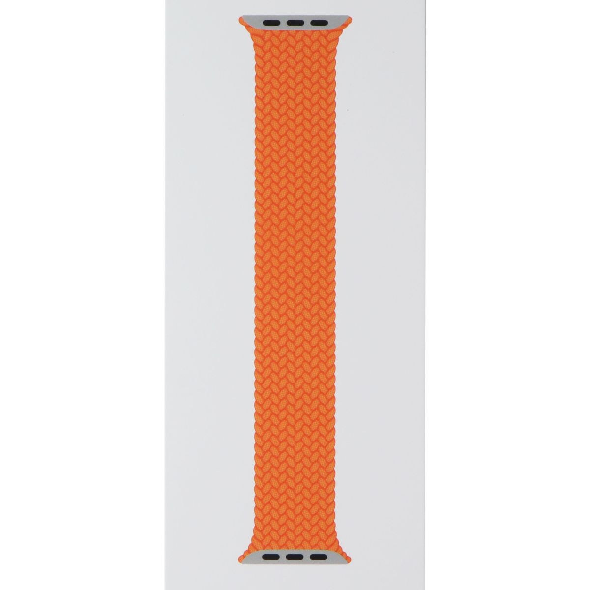 Apple Watch 45mm Braided Solo Loop - Compatible with Series 9/8/7/6/SE (49mm/46mm/45mm/44mm) - Bright Orange, Size 4 - Comfortable Stretchable Band for Workouts, Running & Everyday Wear
