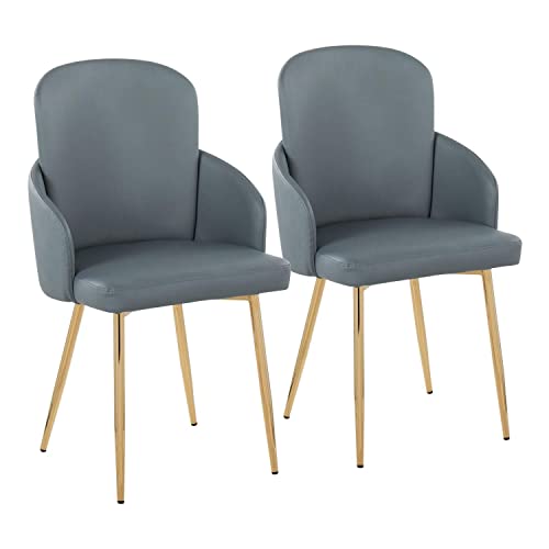 Grey Faux Leather, Chrome