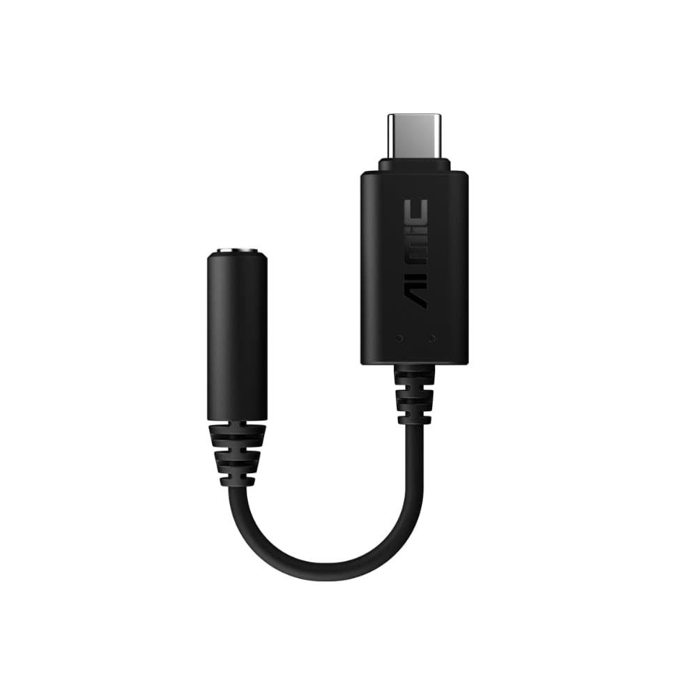 ASUS AI Noise Canceling USB-C Microphone Adapter with 3.5mm Jack - Perfect for Online Meetings, Gaming & Podcasting