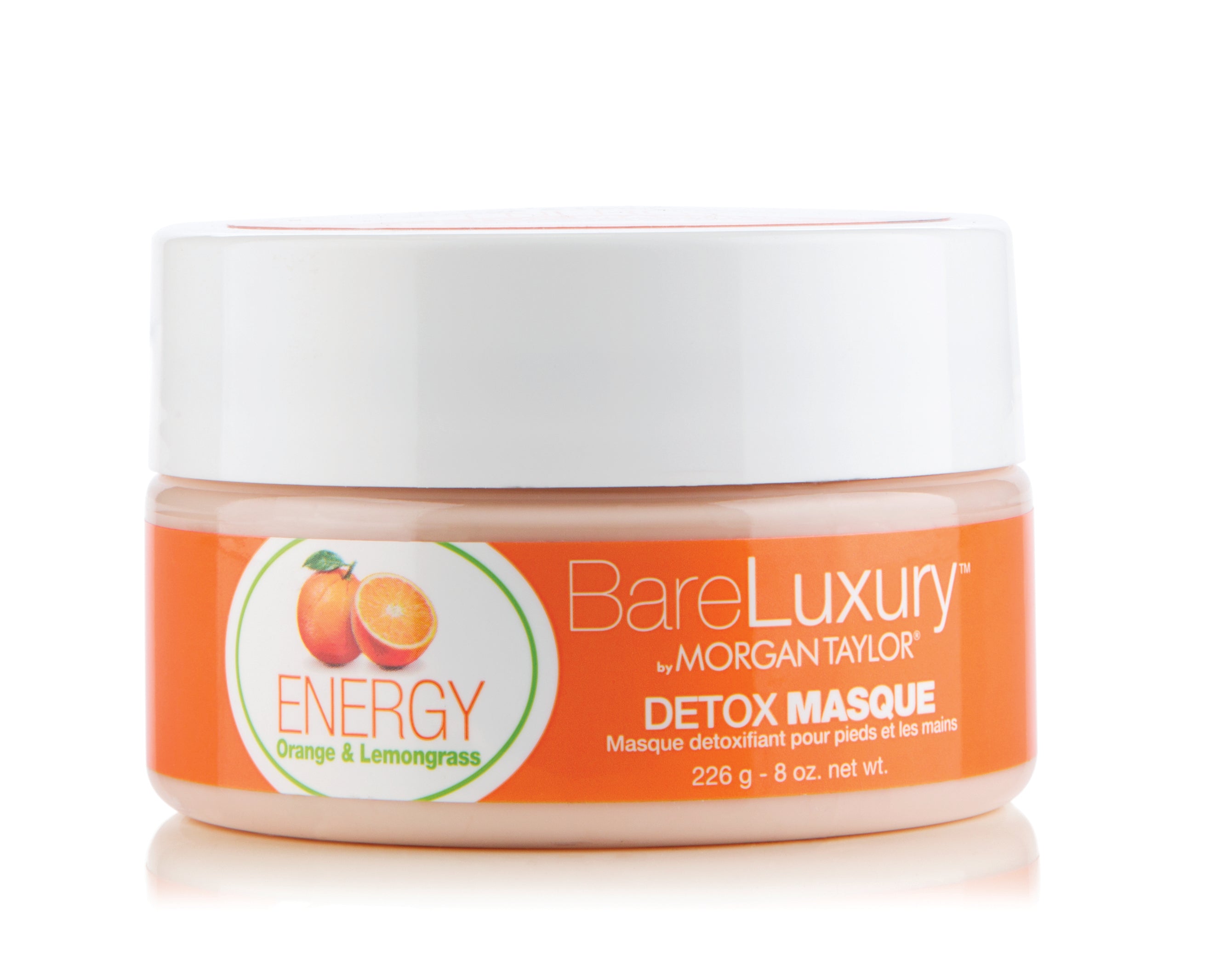 Morgan Taylor Detox Masque - Energy Orange & Lemongrass Facial Mask, 8 oz | Hydrating & Revitalizing for Glowing Skin | Perfect for Spa Nights & Self-Care Routines