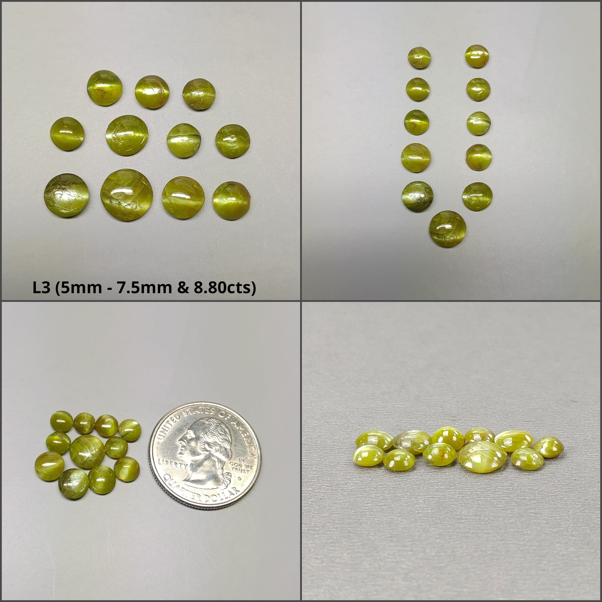 Natural Untreated Chrysoberyl Cat's Eye Gemstone Cabochon - Round & Oval Shape for Jewelry Making, Healing Crystals & Collectibles