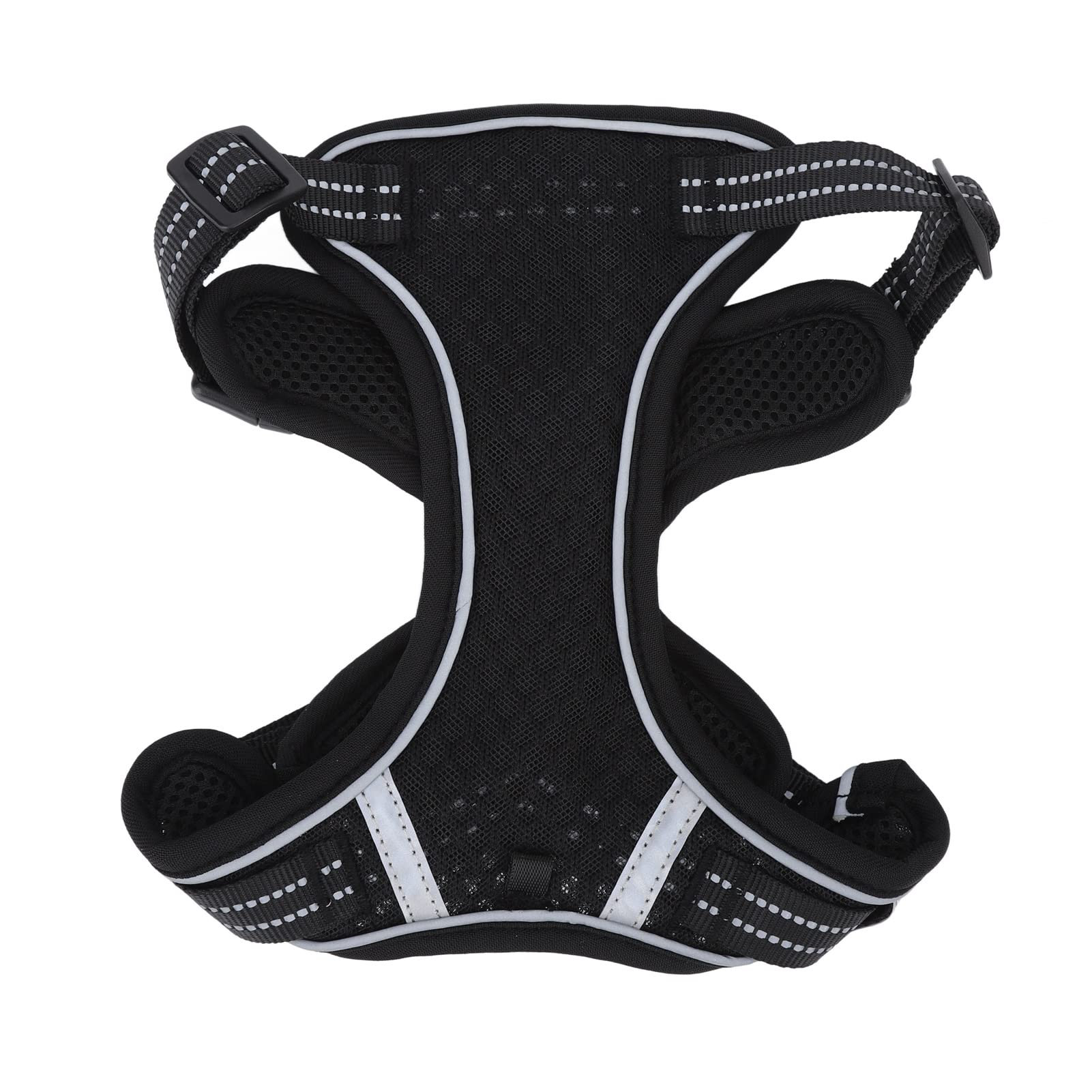 Yinuoday Adjustable Reflective Dog Harness - No Pull Pet Vest with Padded Chest Support for Small Dogs - Perfect for Night Walks, Hiking & Outdoor Adventures (Size S)