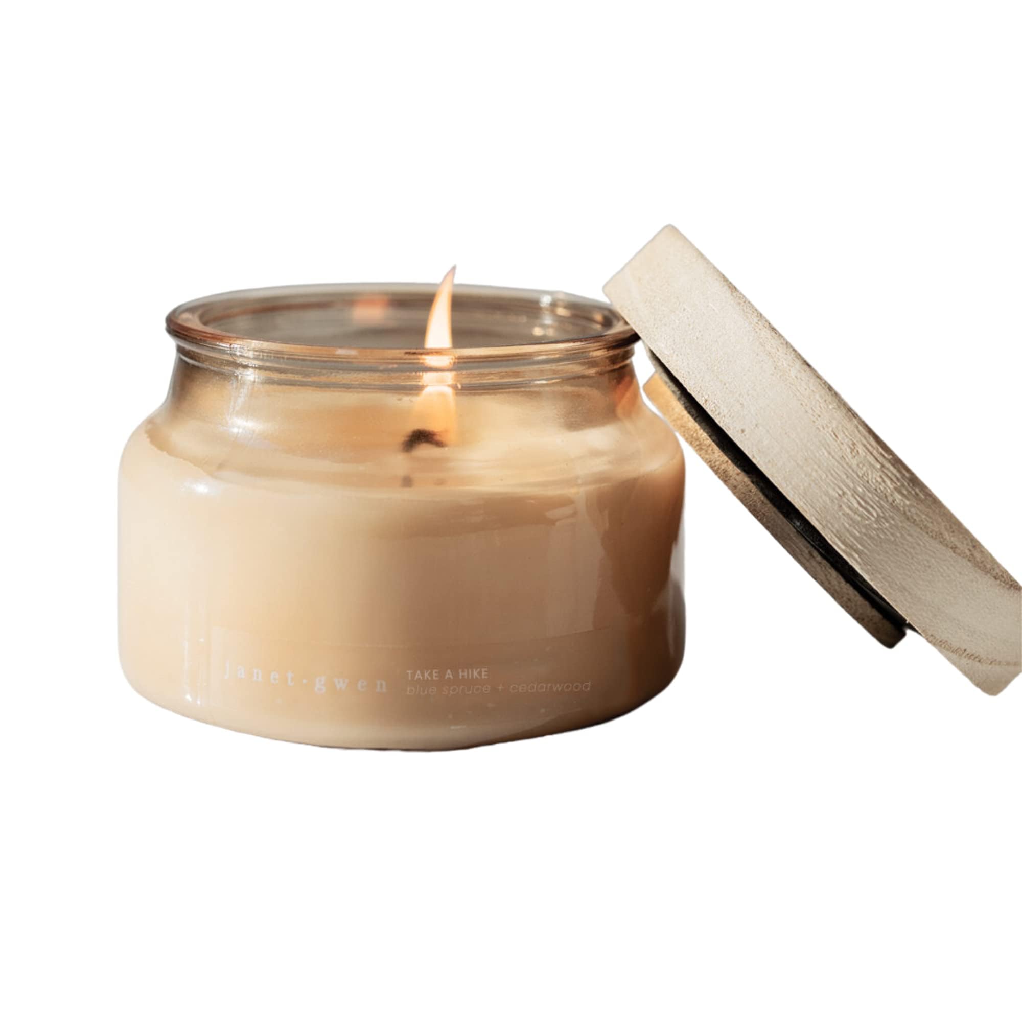 Janet Gwen Scented Decorative Candle in Glass Jar - 40-Hour Burn Time, Hand-Poured Coconut Soy Wax Candle (Calm Within The Chaos Scent) - Perfect for Coffee Tables, Living Rooms & Relaxation