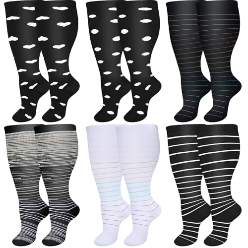 6pairblackwhiteheartdotstripe