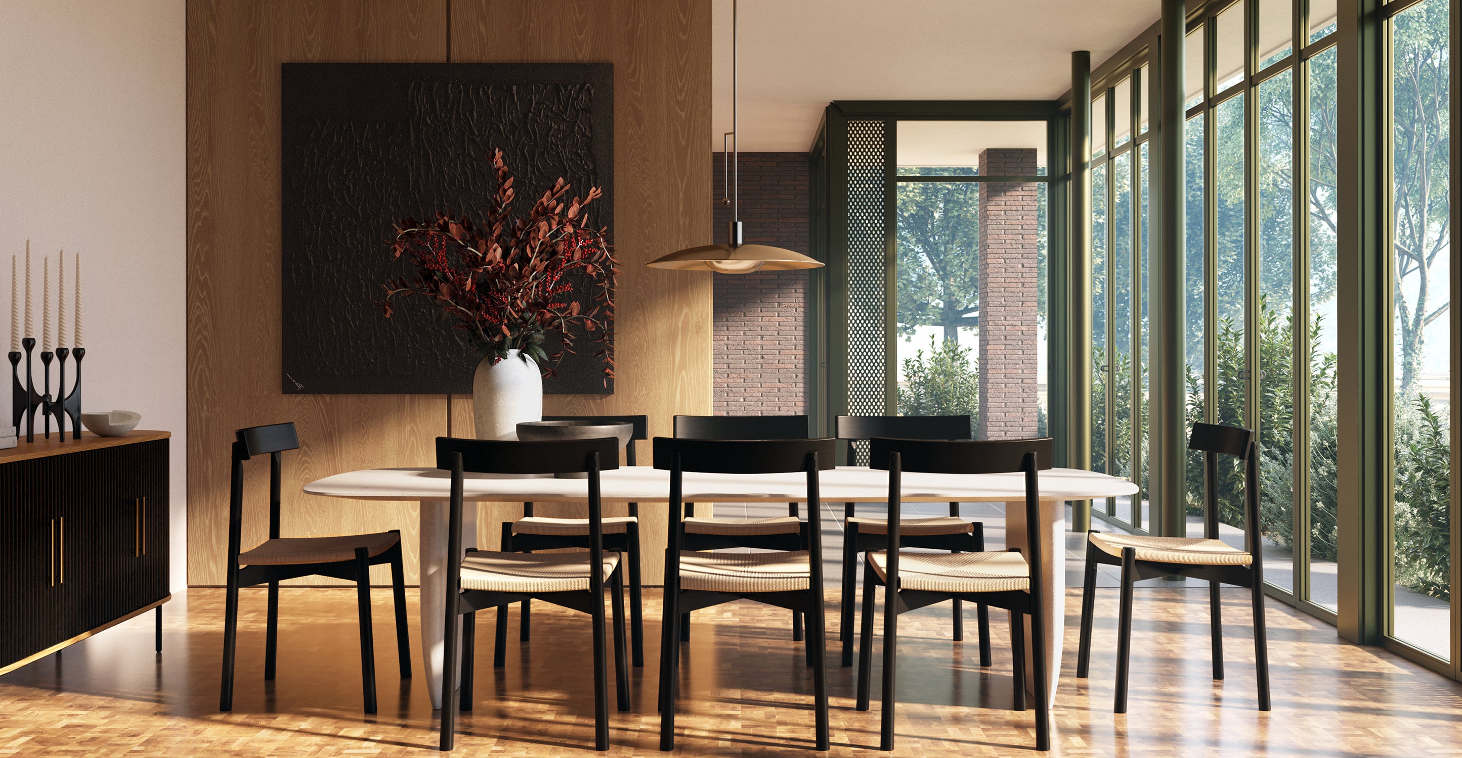 Hamm Dining Chair - Modern Wooden Dining Chair with Cushion, Comfortable & Stylish for Kitchen, Dining Room, and Home Decor