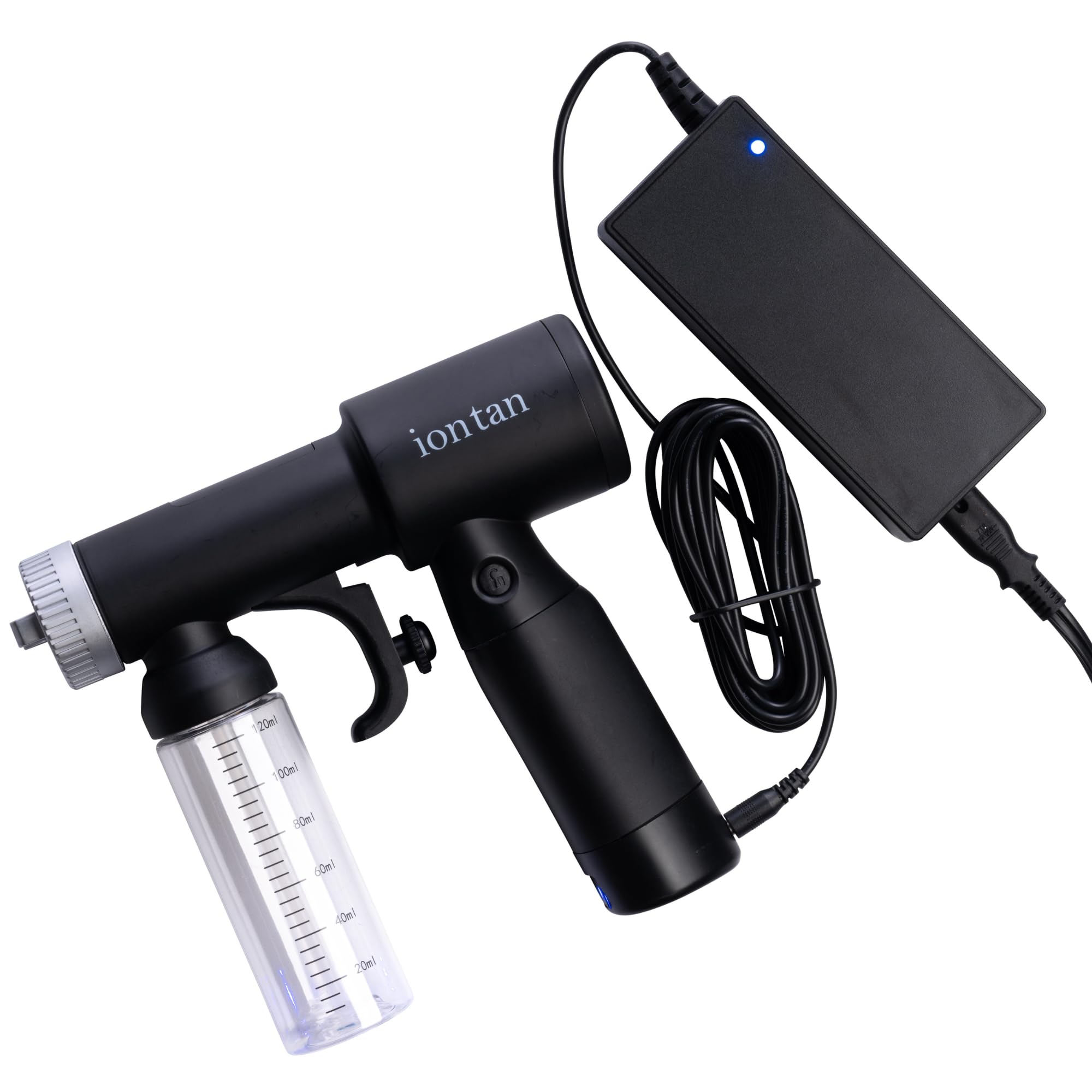 IonTan Electric Portable Spray Tan Machine with Honey Glow Airbrush Sunless Self Tan Solution Kit - Professional Tanning Tent & Carry Bag Included - Perfect for At-Home & Salon Spray Tanning