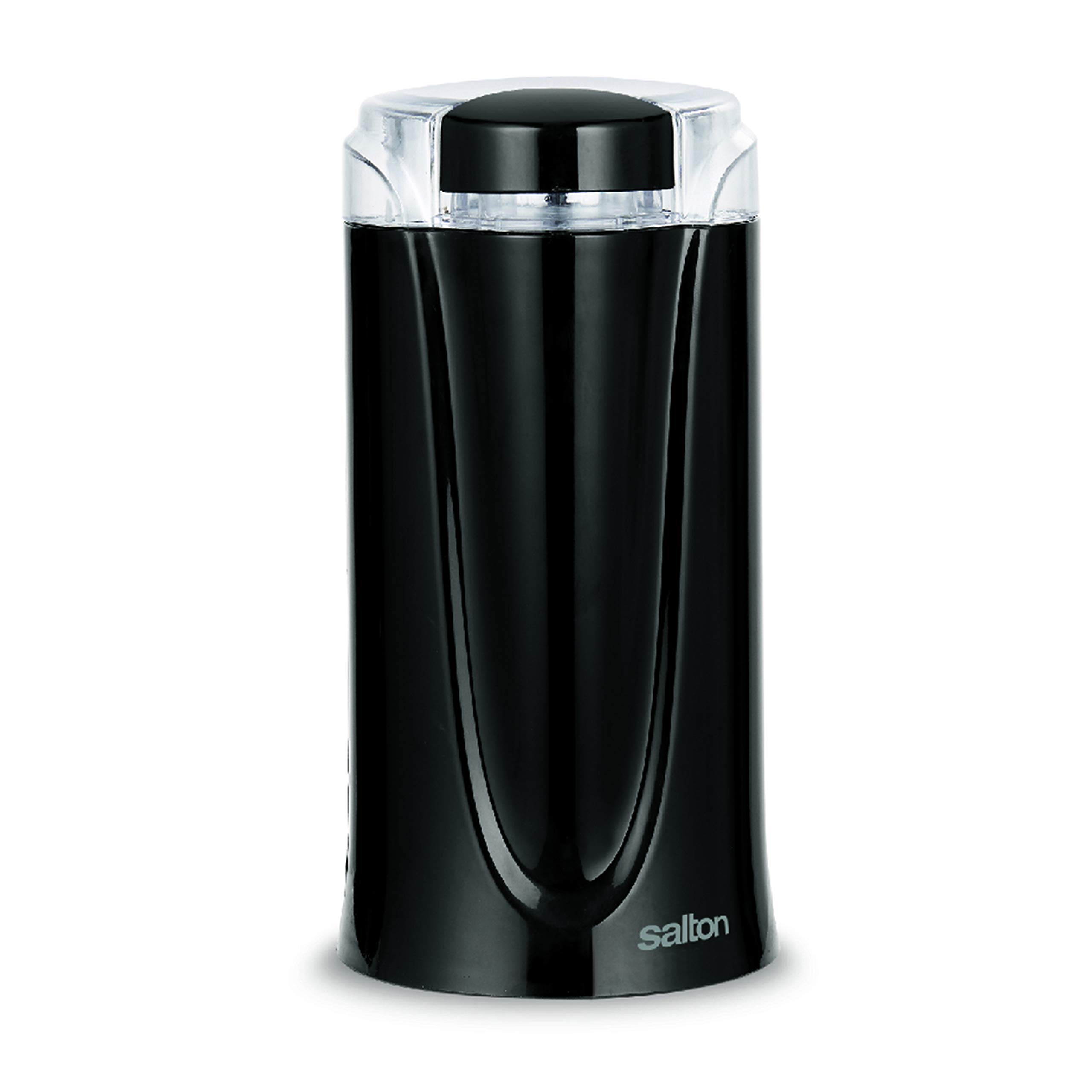 Premium Salton Electric Coffee Grinder for Beans, Spices & Herbs - Fast & Quiet, Black - Perfect for Home Kitchens & Coffee Shops