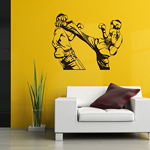 DNVEN 28x22 Inches Boxing Free Sparring Sports Wall Decals - Peel and Stick Vinyl Stickers for Home Decor, Living Room, Bedroom, Kids Room - Perfect for Sports Fans and Gym Wall Art