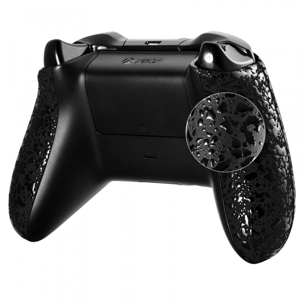 eXtremeRate Textured Black Replacement Housing Panel & Side Rails for Xbox One Controller - Repair Kit with Enhanced Grip for Gaming - Perfect for DIY Fixes & Controller Customization