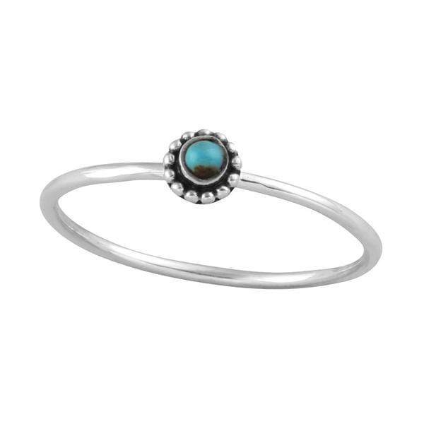 Dainty Beaded Turquoise Flower Ring for Women - Handmade Bohemian Jewelry - Perfect for Weddings, Parties & Everyday Wear